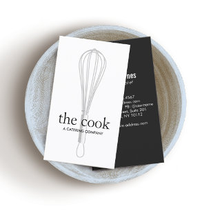 Chef and Baker Whisk Catering Business Card