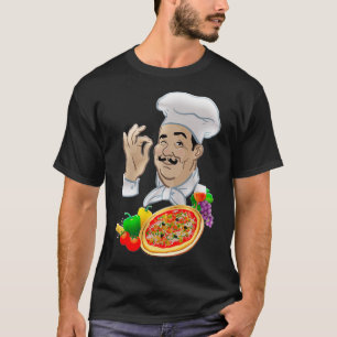 Chef and Big Italian Pizza 1  T-Shirt