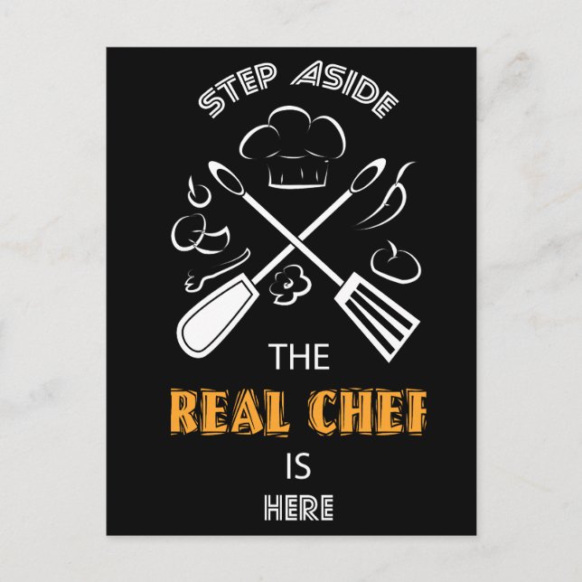 Chef and Cooking Funny Quotes Postcard (Front)