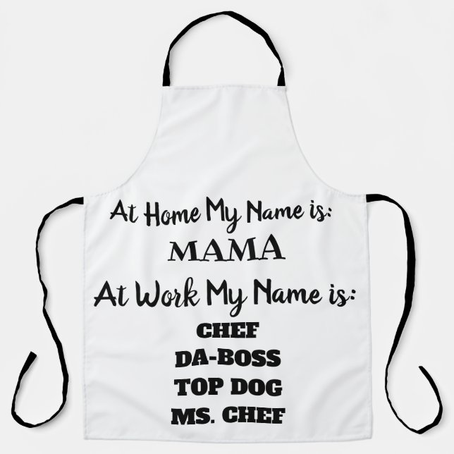 CHEF APRON, APRON FOR MAMA, APRON FOR CHEF, FUNNY  (Front)