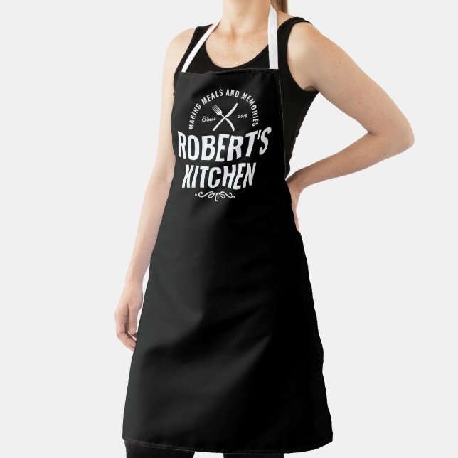 Chef Apron with Custom Name Men Personalized Gifts (Insitu)