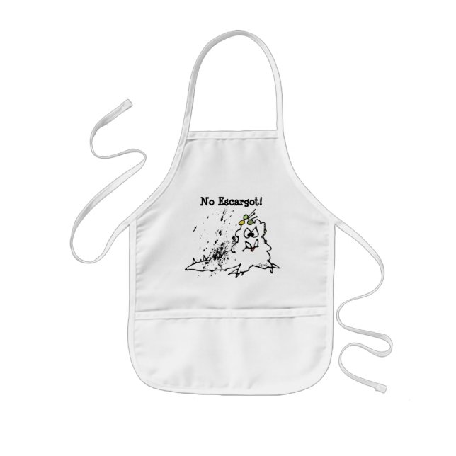 Chef aprons funny for kids custom cartoon slug (Front)