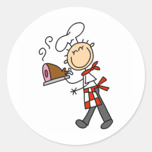 Chef avec Stickers Jambon Cuit