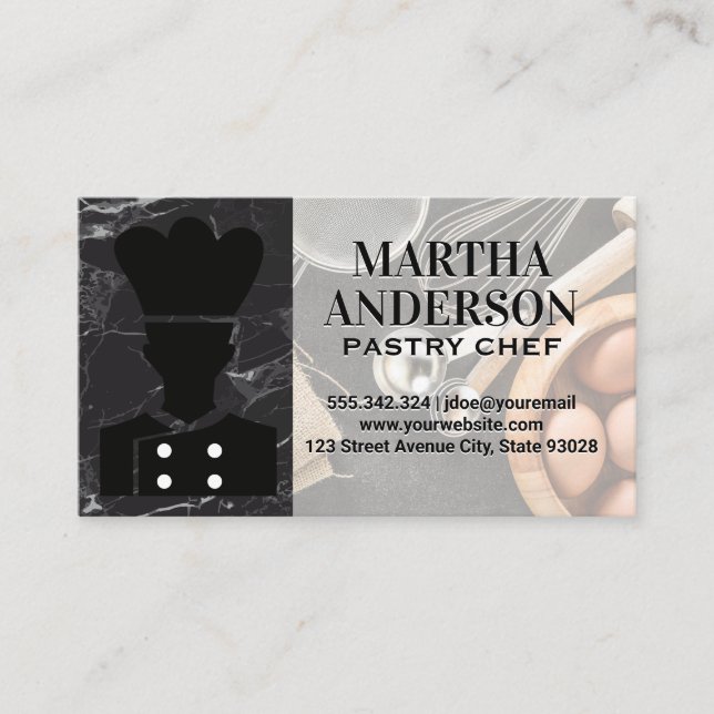 Chef | Baking Ingredients and Tools Business Card (Front)