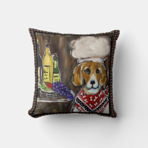 CHEF BEAGLE THROW PILLOW