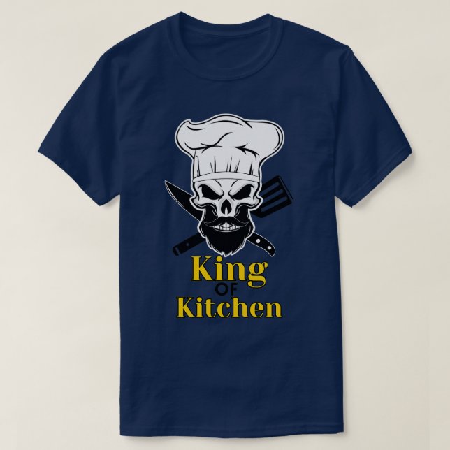 Chef Beard Skeleton Bake Bearded Skull Skeletal Co T-Shirt (Design Front)