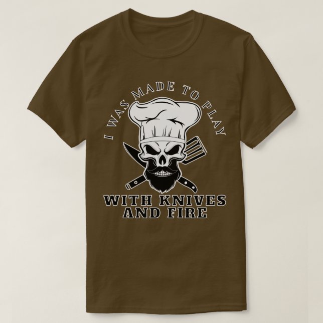 Chef Beard Skeleton Bake Bearded Skull Skeletal Co T-Shirt (Design Front)