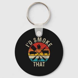 Chef Butcher Bbq I'd Smoke That Funny Father's Day Keychain