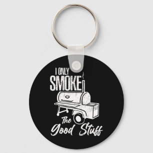 Chef Butcher Cook Bbq Smoke That Cow Beef Funny Sm Keychain