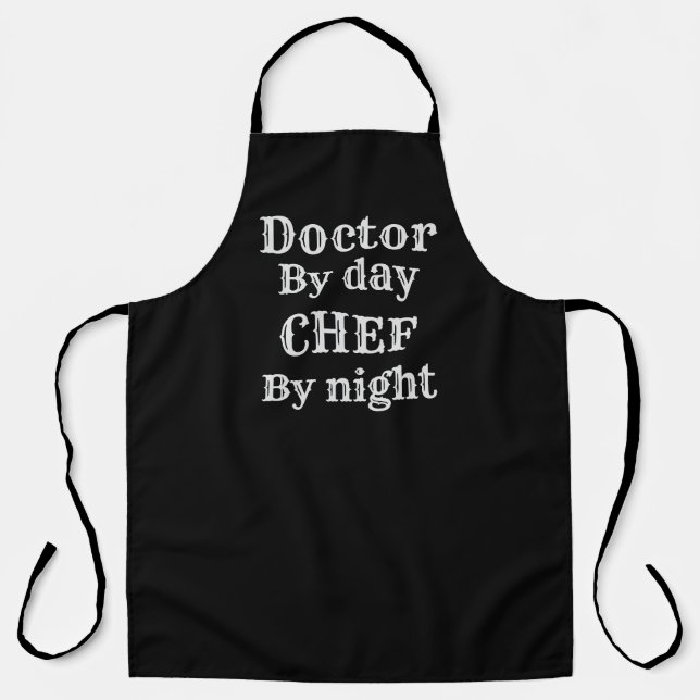 Chef by Night Mens Doctor Apron (Front)