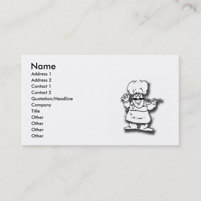 Chef Carte de visite (Devant)