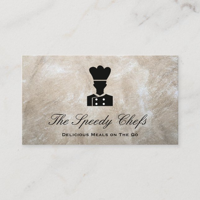 Chef | Carte de visite des services de restauratio (Devant)