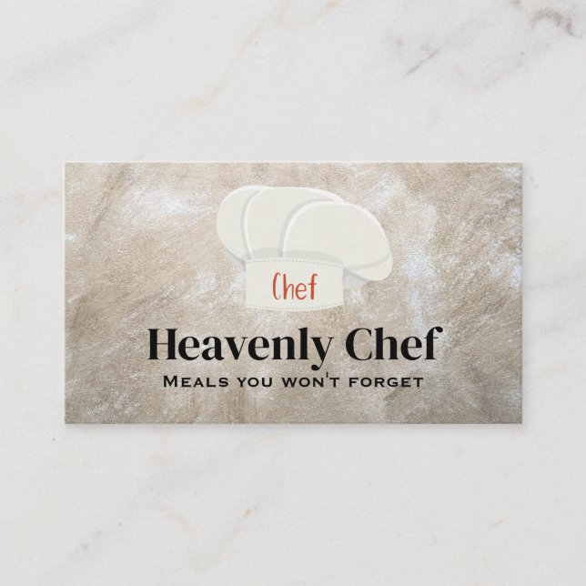 Chef Casquette Carte de visite culinaire (Devant)