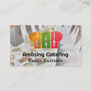 Chef Catering Logo   Banquet Setting Business Card