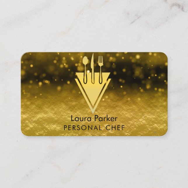 Chef Catering Restaurant Kitchen Tools Personal  Business Card (Front)