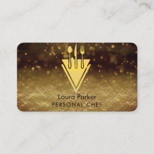 Chef Catering Restaurant Kitchen Tools Personal Business Card