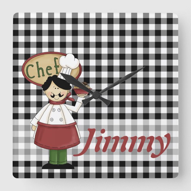 Chef Checks Clock (Front)