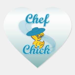 Chef Chick #3 Heart Sticker