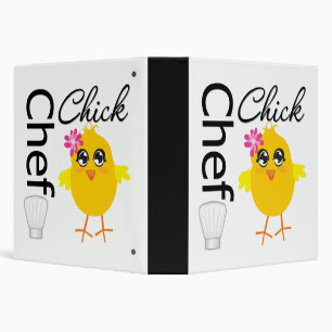 Chef Chick Recipe Binder (White & Black)