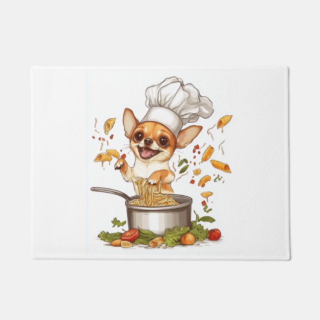 Chef Chihuahua � Culinary Dog Master Doormat (Front)