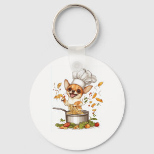 Chef Chihuahua � Culinary Dog Master Keychain