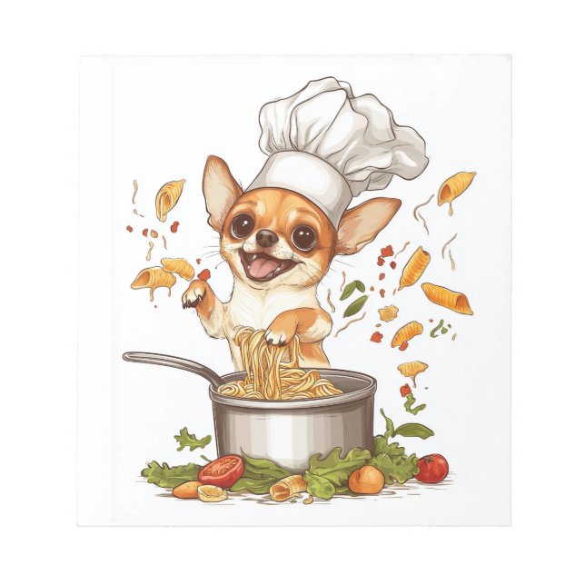 Chef Chihuahua � Culinary Dog Master Notepad (Front)