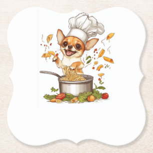 Chef Chihuahua � Culinary Dog Master Paper Coaster
