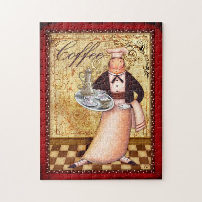 Chef Coffee Jigsaw Puzzle (Vertical)