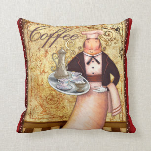 Chef Coffee Throw Pillow