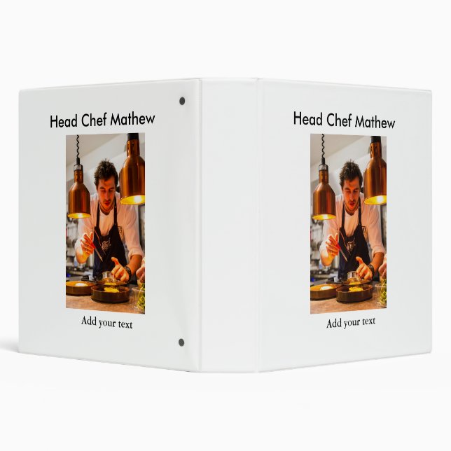 Chef cook add name text men kitchen bakery  binder (Background)