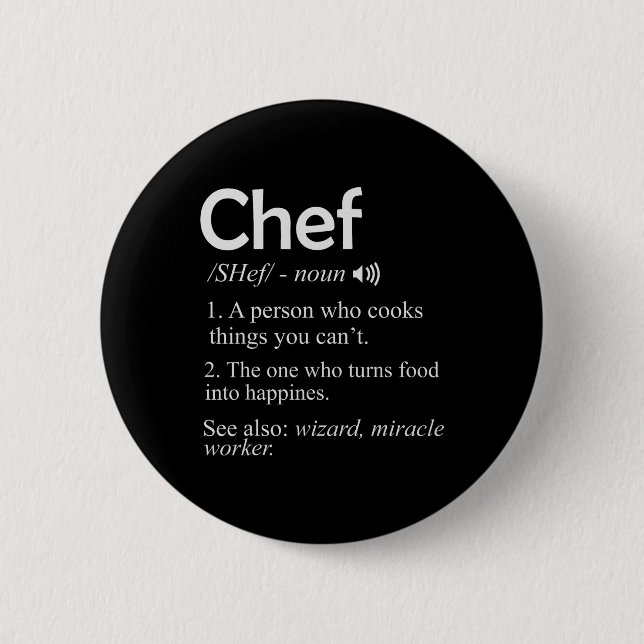 Chef Cook Bbq Funny Tee Cool Cooking Love Perfect  2 Inch Round Button (Front)