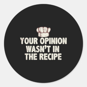 Chef Cook Bbq Funny Tee Cool Cooking Love Perfect Classic Round Sticker