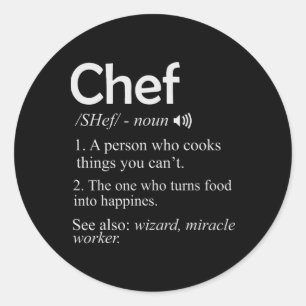 Chef Cook Bbq Funny Tee Cool Cooking Love Perfect Classic Round Sticker