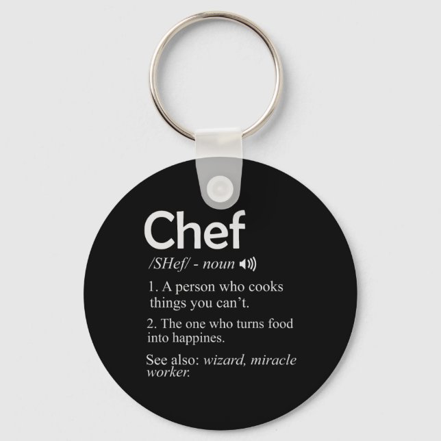 Chef Cook Bbq Funny Tee Cool Cooking Love Perfect  Keychain (Front)