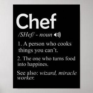 Chef Cook Bbq Funny Tee Cool Cooking Love Perfect Poster