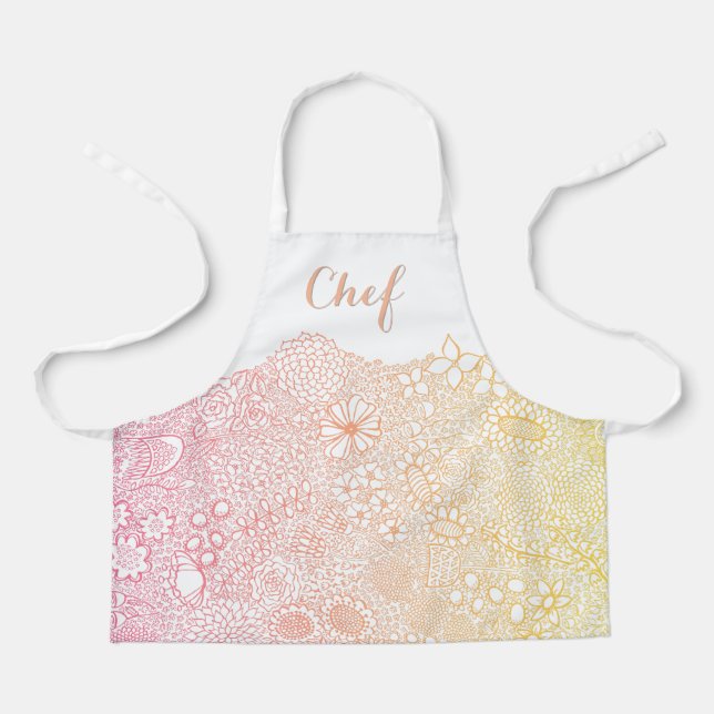 Chef Cook Food Kitchen Creator Recipe Maker Apron (Front)