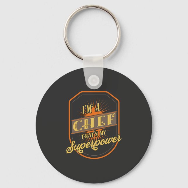 Chef Cook Gift Keychain (Front)