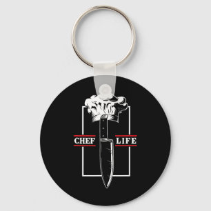 Chef Cook Life Knife Restaurant Cooking Food Culin Keychain