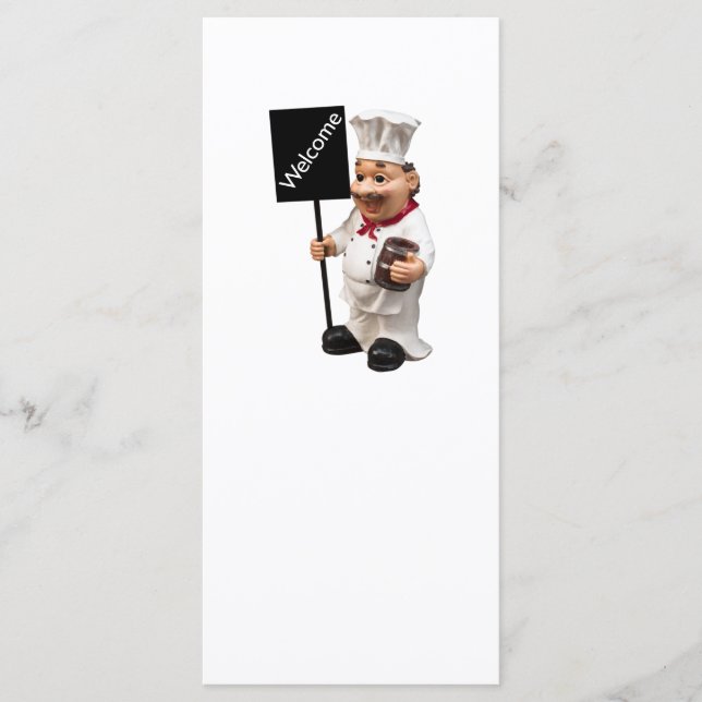 Chef cook - WELCOME menu card (Front)