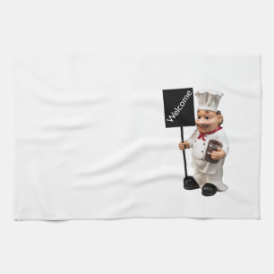 Chef cook - WELCOME menu card Kitchen Towel
