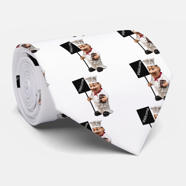 Chef cook - WELCOME menu card Tie (Rolled)