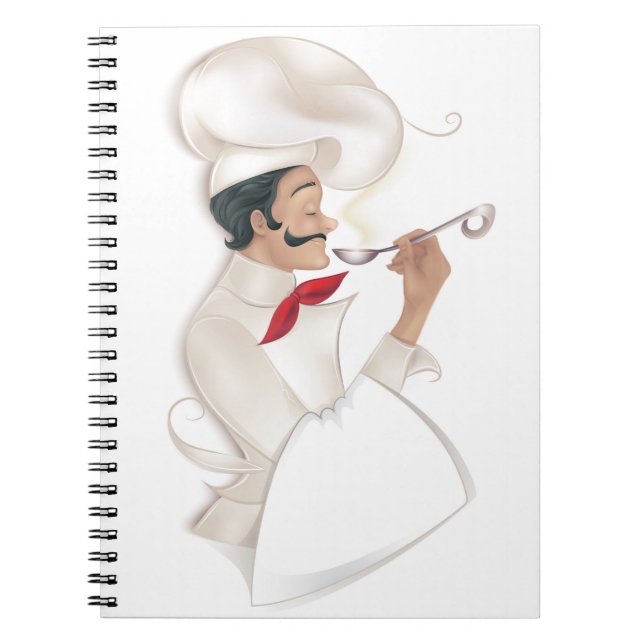 Chef Cookbook Recipe (place your text onto towel) Notebook (Front)