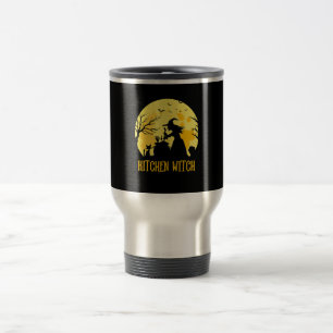Chef cooking halloween gift   kitchen witch travel mug