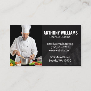 Chef Cooking in a Pot Preparing Food Business Card