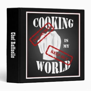 Chef Cooking is My World Recipe Binder