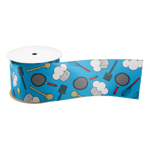 Chef Cooking Kids Birthday Party Satin Ribbon