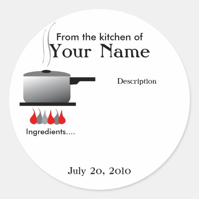 Chef Cooking Pot Product Sticker (Front)