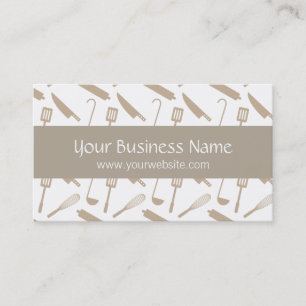 Chef Cooking Utensils, Catering Business Cards