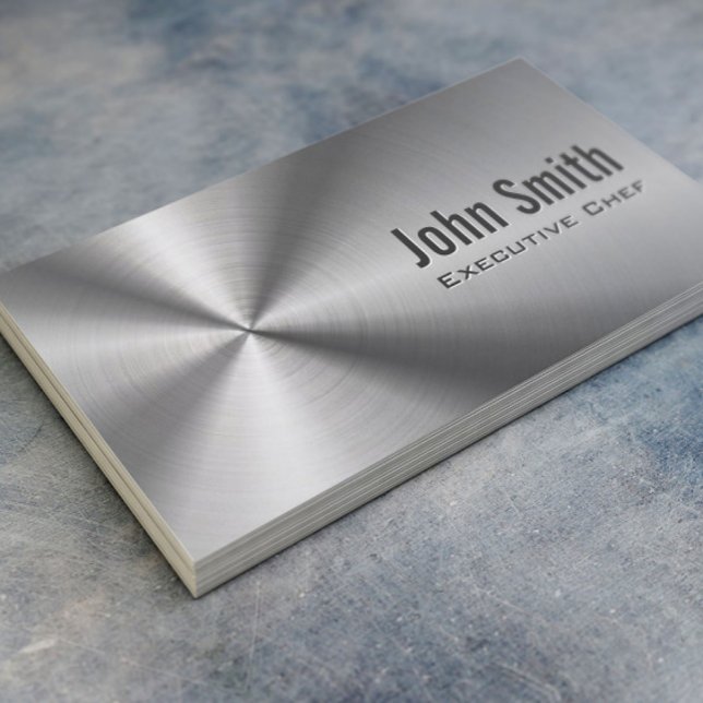Chef Cool Stainless Steel Metal Business Card (Creator Uploaded)