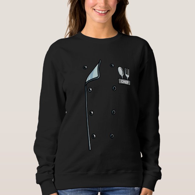 Chef Costume Coat Uniform  Cook Jacket For Cooking Sweatshirt (Front)